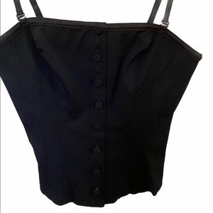 Bisou Bisou Black Corset Tank